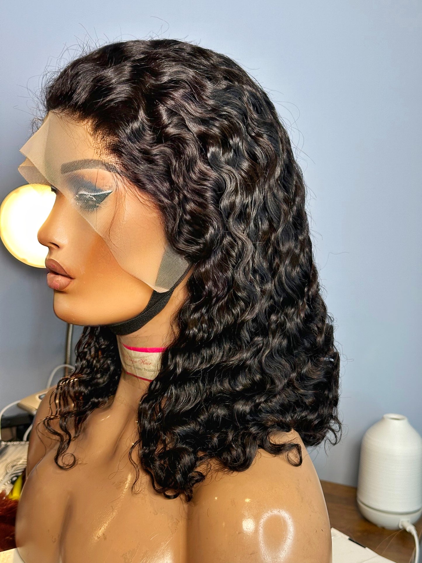 14” SDD Rose curly 100% Human Hair Natural Black