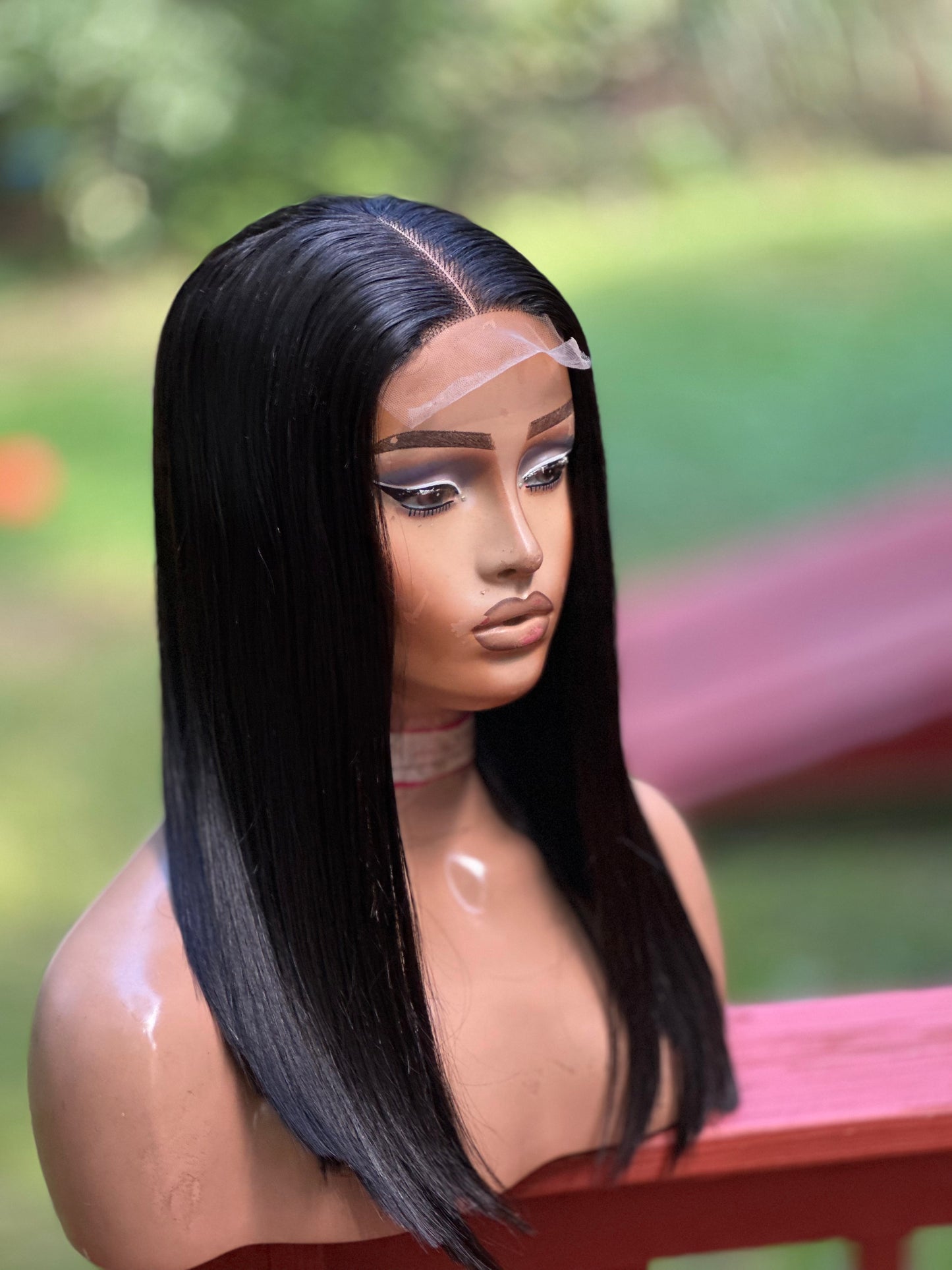 16” LOB CLOSURE BONE STRAIGHT WIG
