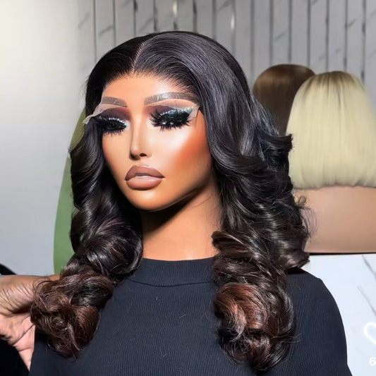 14” 5x5 lace closure 400g egg curls wig