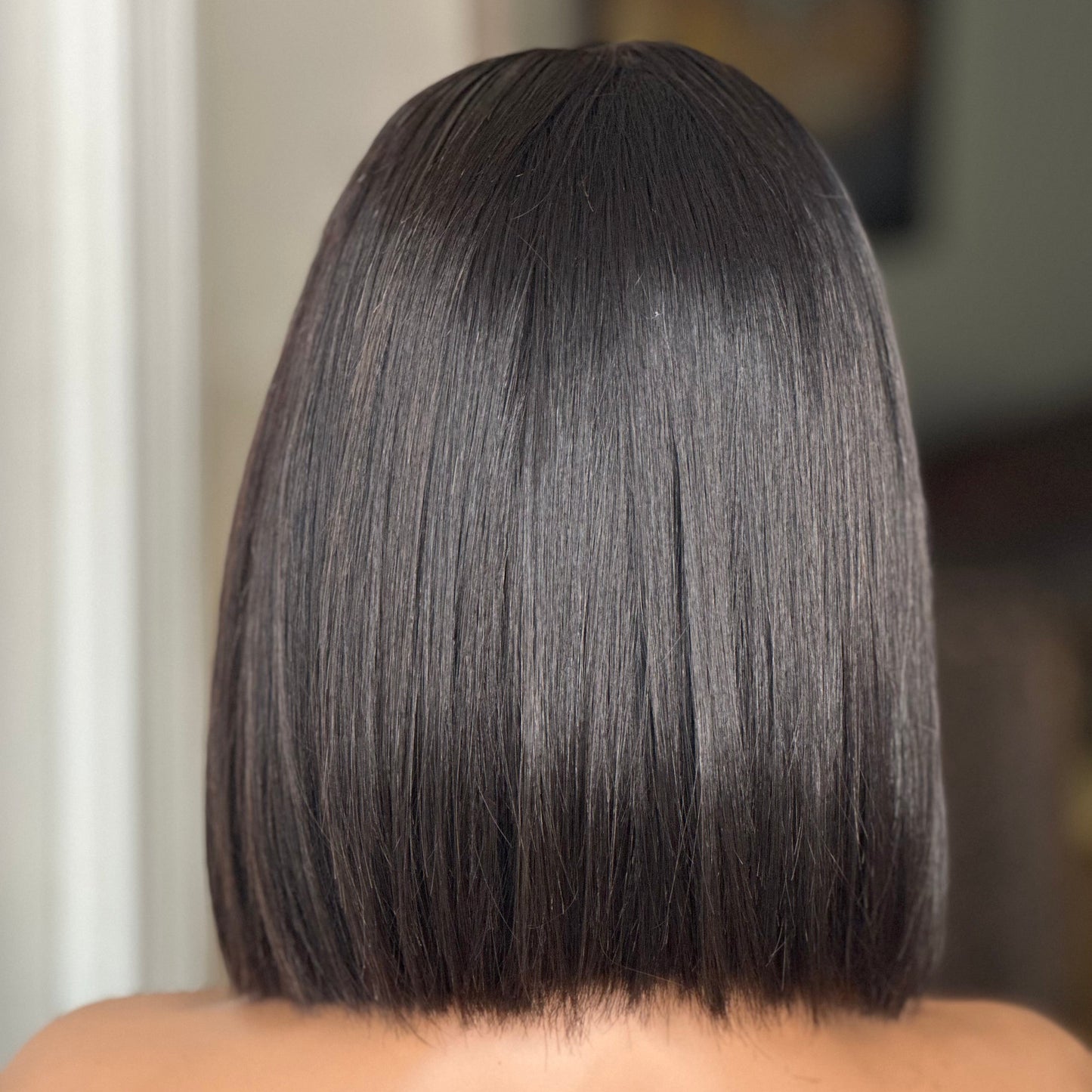 5*5 C Part Super Double Drawn Bone Straight Bob Wig