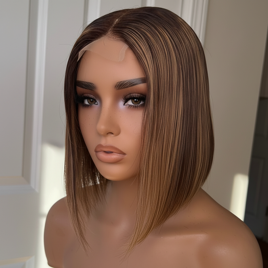 10” Highlight kim k closure wig