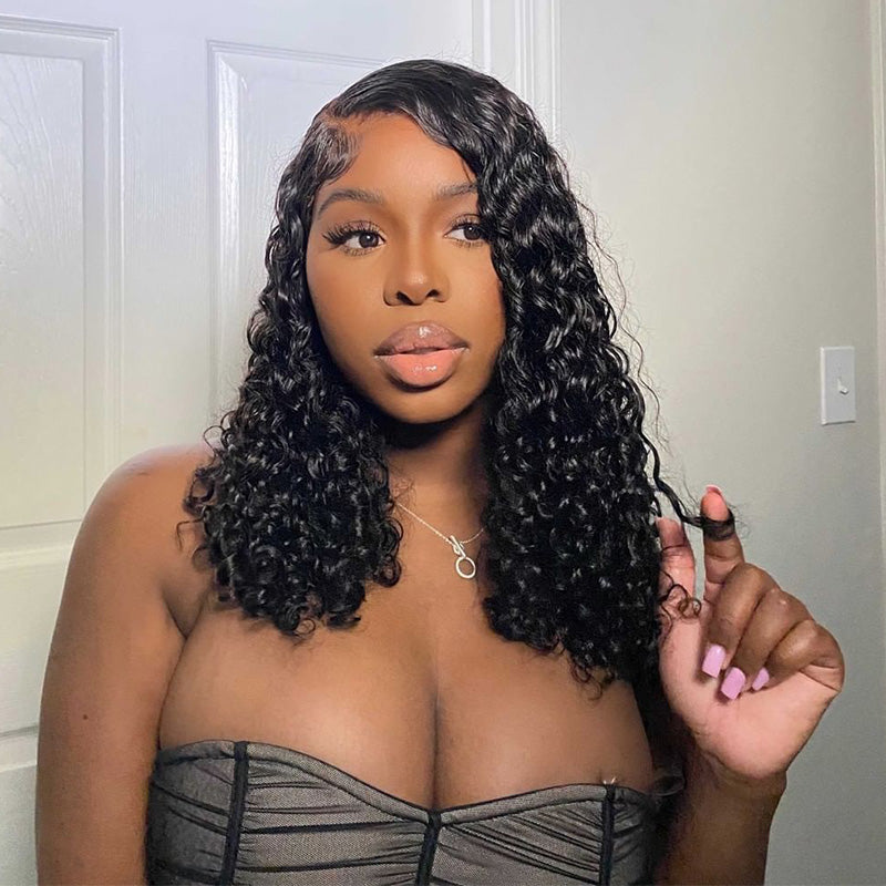 14” SDD Rose curly 100% Human Hair Natural Black
