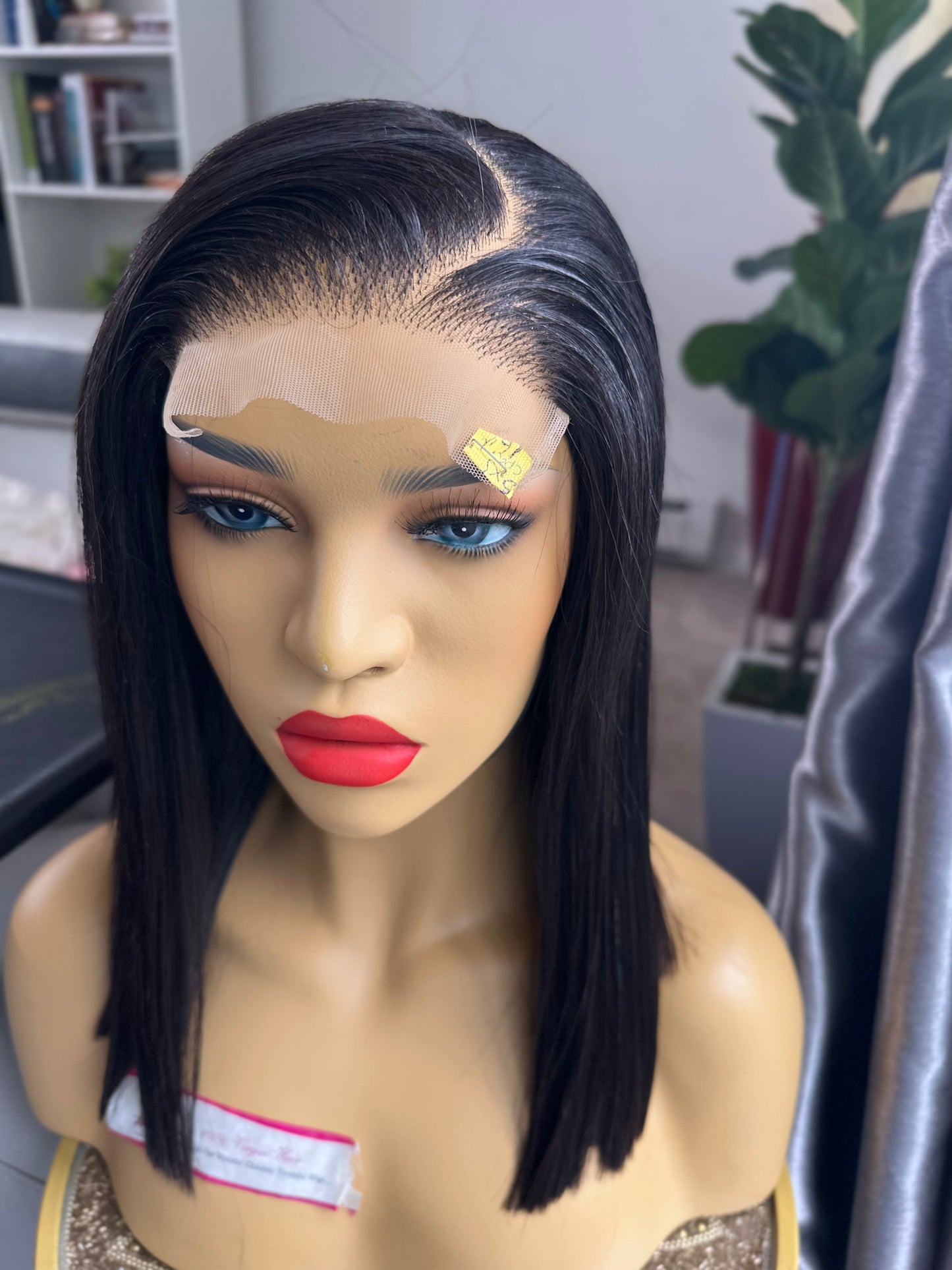 16” Lob Super Double Drawn Baby Thin Bone Straight 270g Mini Frontal (5*5) Wig