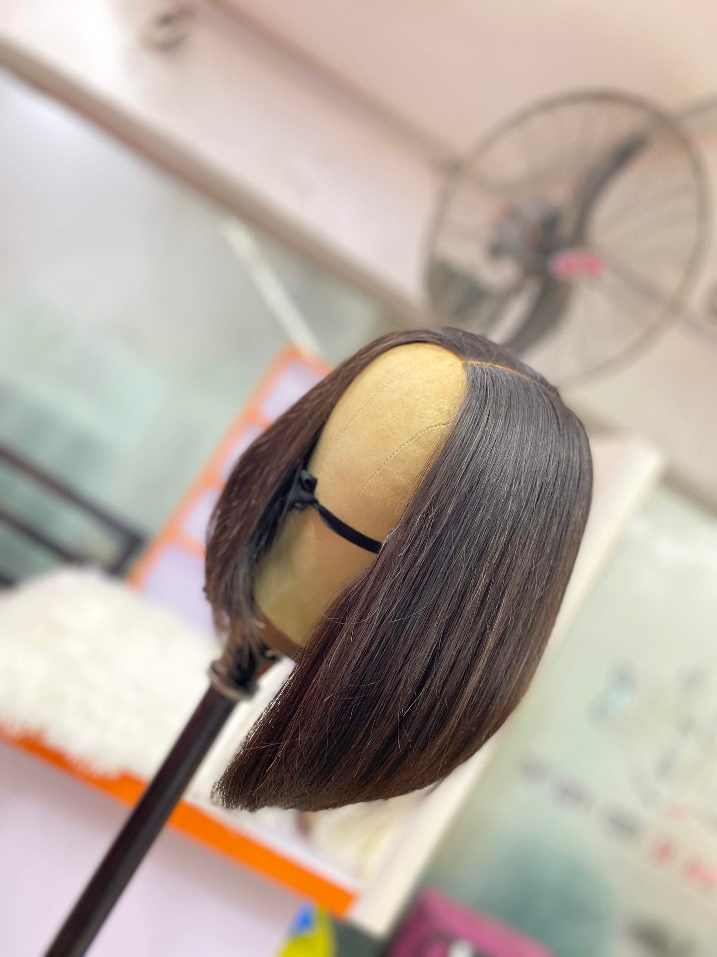 11” Double Drawn Raw Human Hair Bob Wig 220g Closure 3way