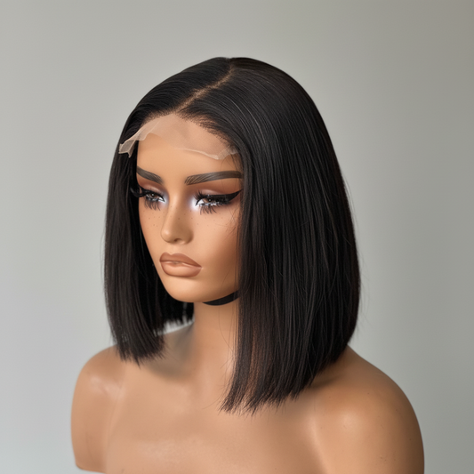5*5 C Part Super Double Drawn Bone Straight Bob Wig