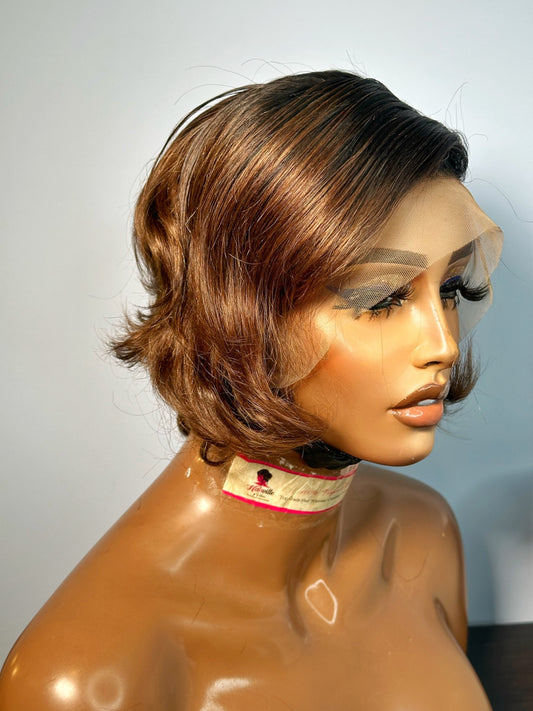 Boss Woman’s Ombre Short Frontal Pixie Wig