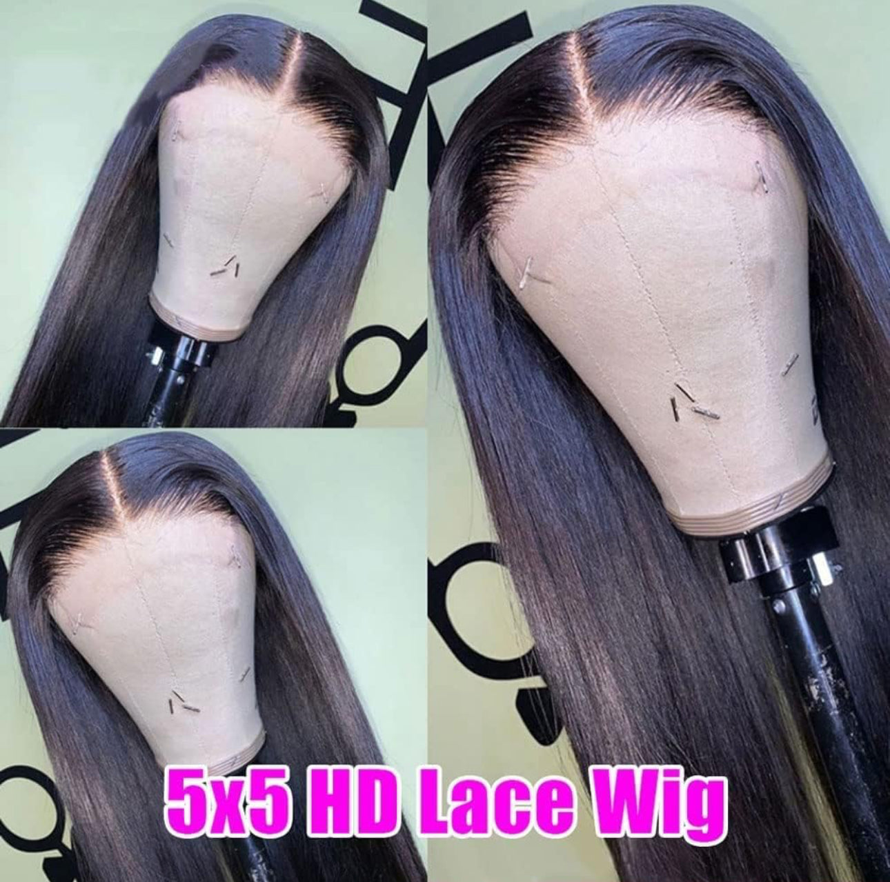 26” Super Sleeky Straight Glueless 4*4 wig