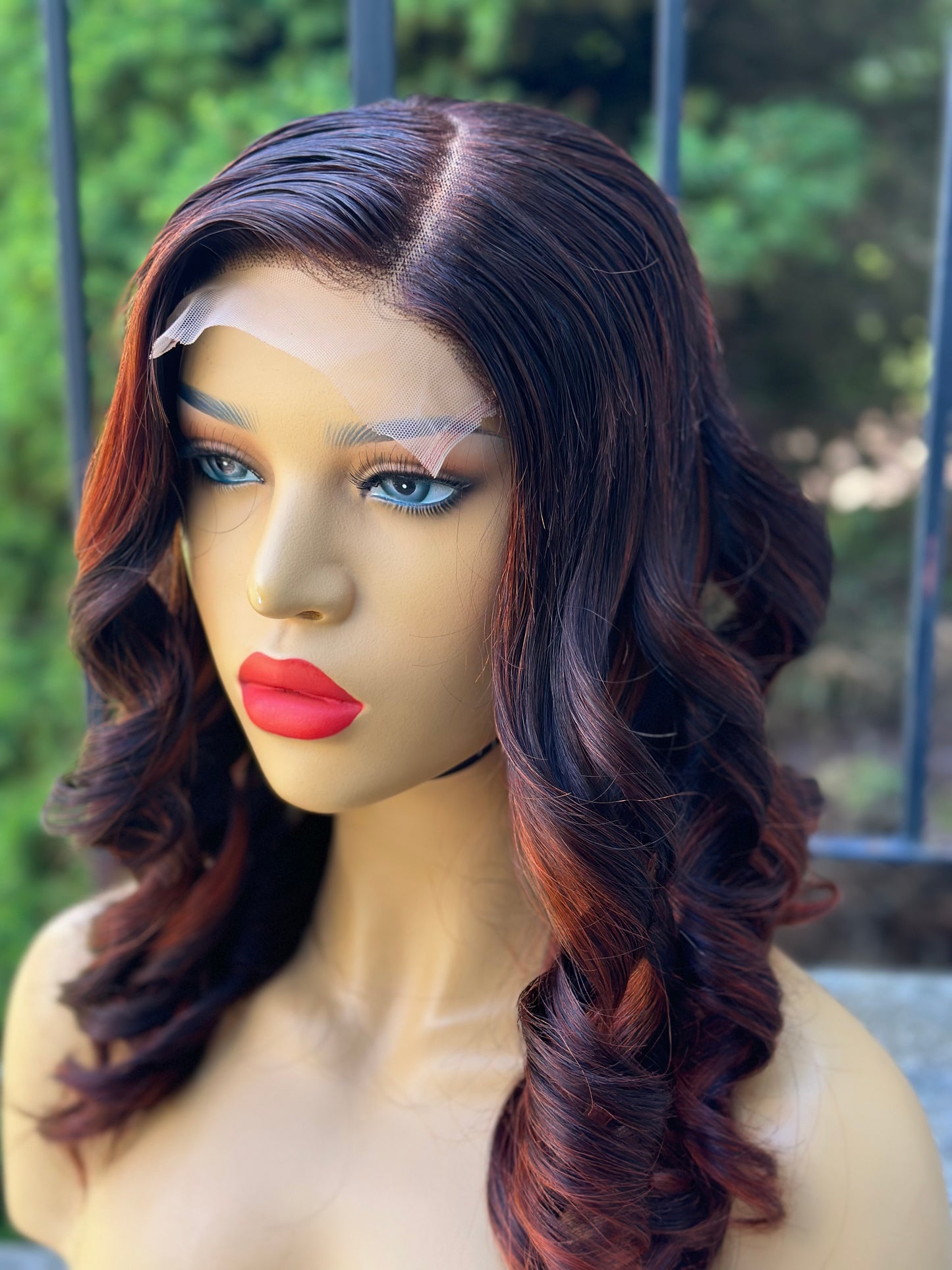 5*5 closure 16” Super Sleek body wave (reddish brown)