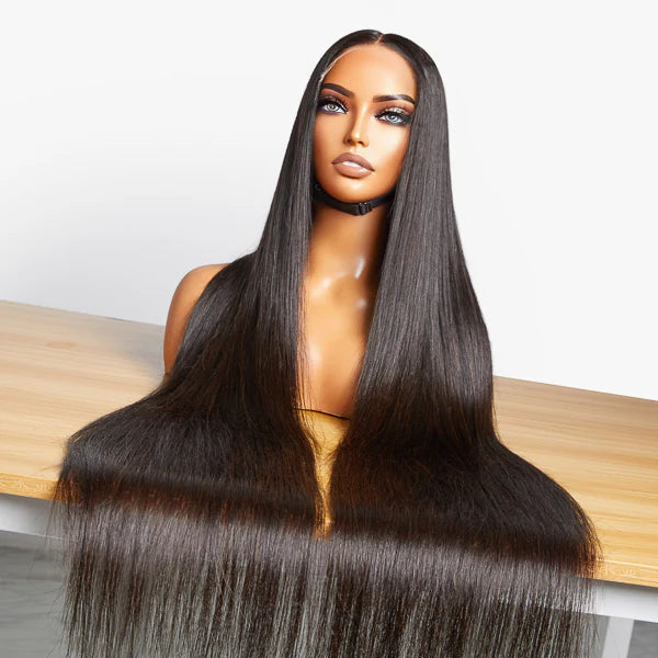 26” Super Sleeky Straight Glueless 4*4 wig