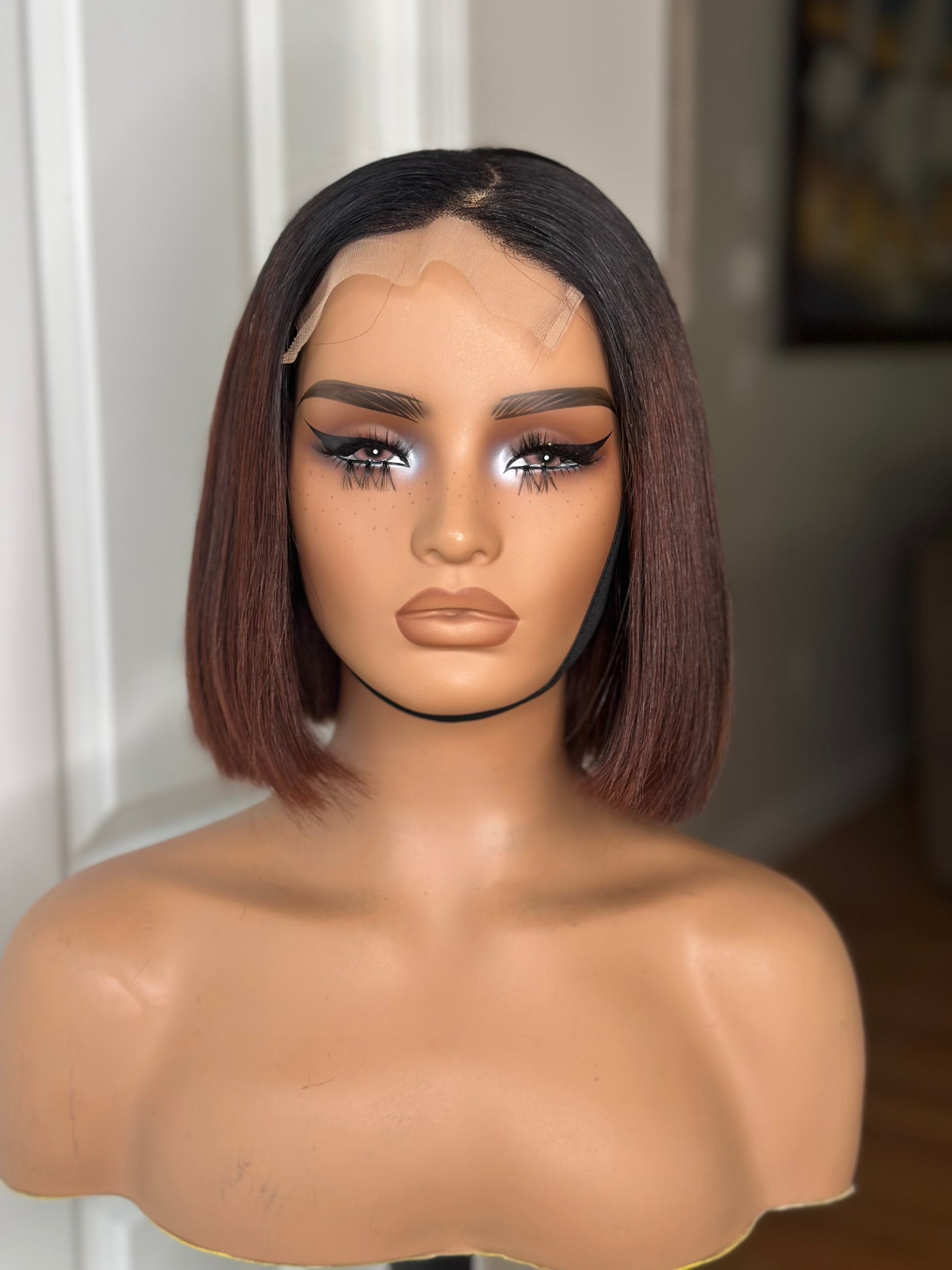 5*5 C Part Highlight Brown Super Double Drawn Bob wig
