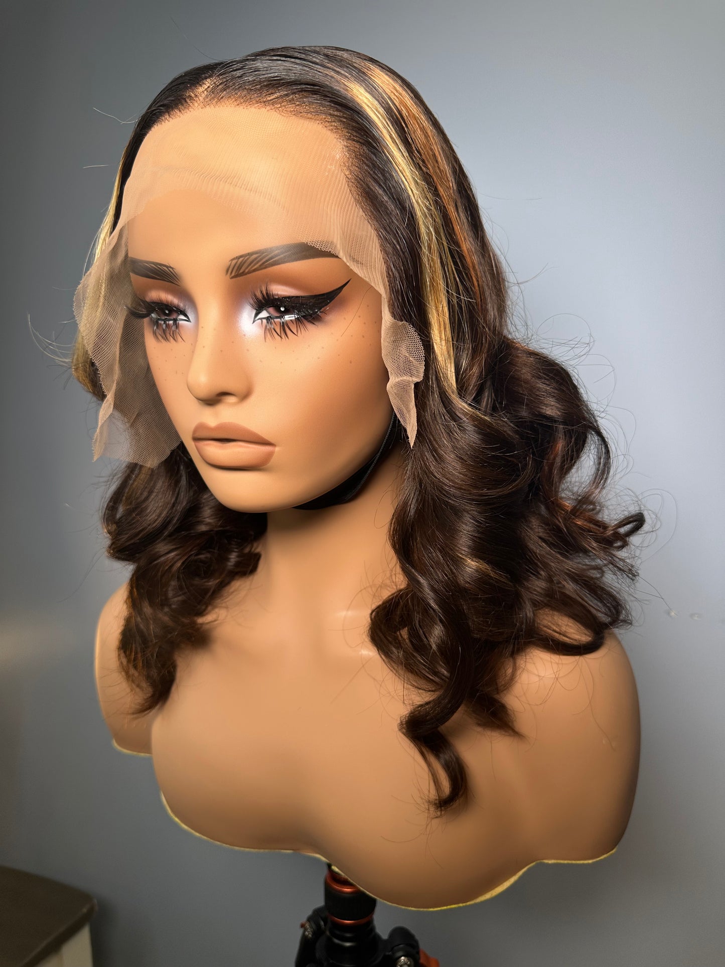 Easy Breezy Frontal Wig 14” Preplucked Glueless 100% human hair