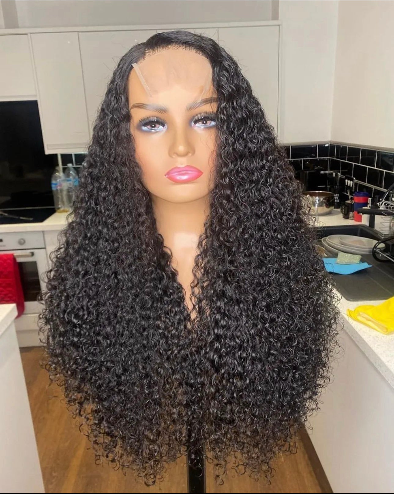 20” Eurasian curl closure wig 350g