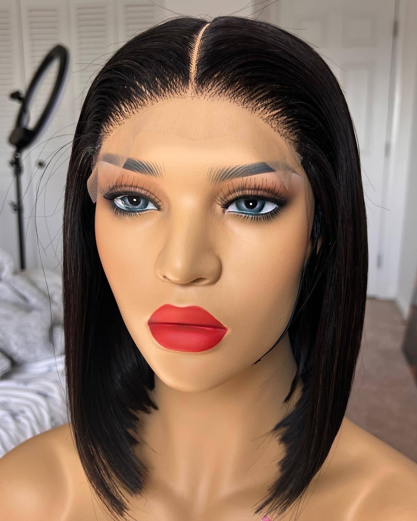 5x5 Realistic Closure Wig Super Bone Straight Raw Human Hair