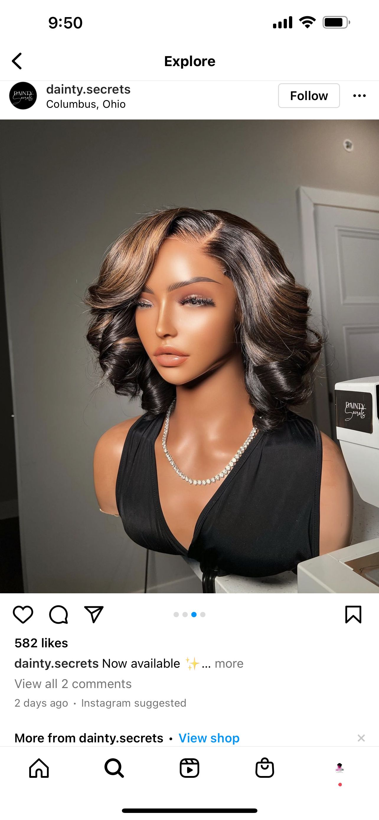 Mary bouncy wig 12”