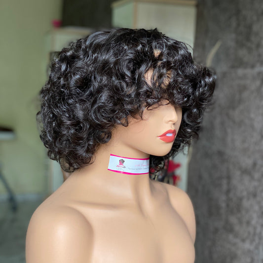 Omotola unit- Super bouncy fringe hair
